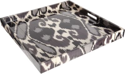Madeline Weinrib Graphite Mor Ikat Large Tray