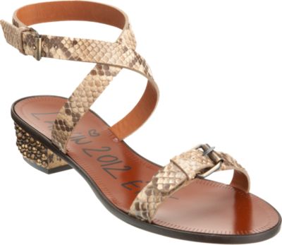 Lanvin Python Studded Heel Sandal