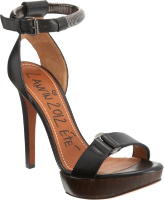 Lanvin Coiled Metal Ankle Strap Sandal