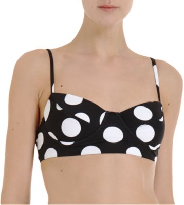 Norma Kamali Polka Dot Bra Top