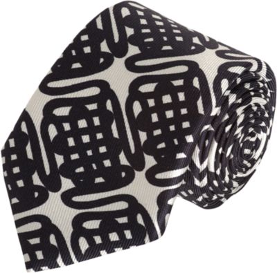Piombo Squiggle Print Tie