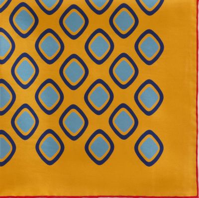 Seaward & Stearn Geometric Print Pocket Square