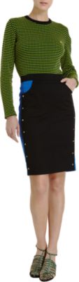 Kenzo Combo Pencil Skirt