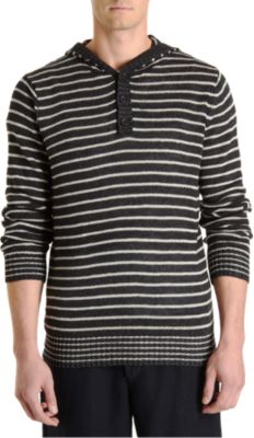 Vince Striped Hooded Sweater