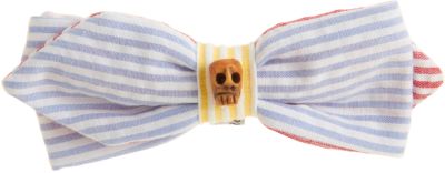 Vanities Seersucker Bow Tie with Skull