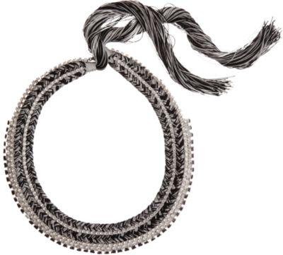 Alyssa Norton Vintage Rhinestone & Silk Necklace