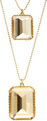 Renee Lewis Double Citrine Pendant Necklace