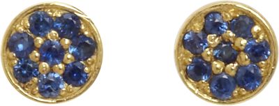 Jennifer Meyer - Blue Sapphire Circle Stud Earrings