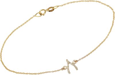 JENNIFER MEYER 18k YG Diamond Wishbone Bracelet