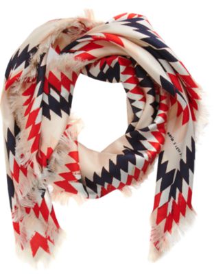 David Szeto Jagged Geometric Square Scarf