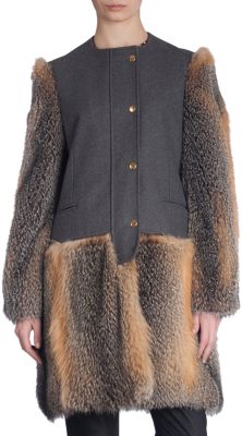 Marni Fur Sleeve Coat