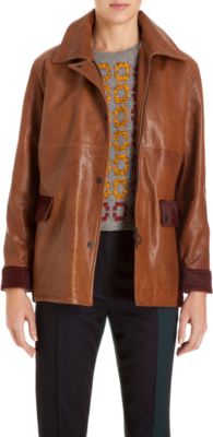 Pringle of Scotland Leather Snap Jacket