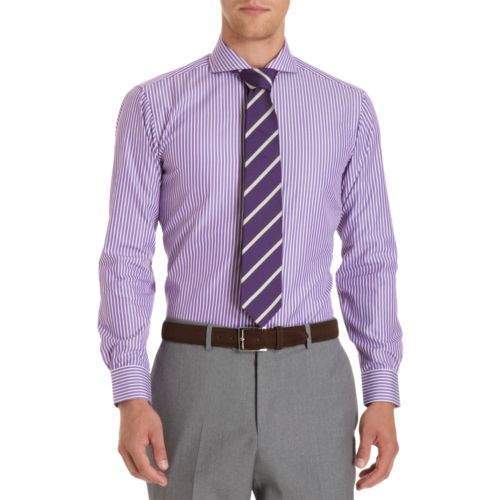 Ovadia & Sons Cutaway Collar Striped Dress Shirt