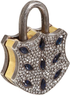 Sevan Bicakci Sapphire & Diamond Large Padlock