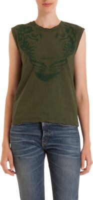 Golden Goose Tiger Print Sleeveless Tee