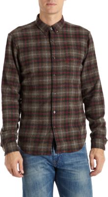 Burberry Brit - Plaid Flannel Short Collar Shirt