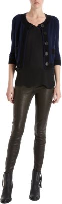 Zhor & Nema - Cropped Button Front Cardigan