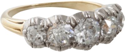 Olivia Collings Antique Jewelry - Five-Diamond Ring