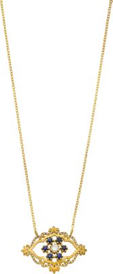 Sara Weinstock - Sapphire & Diamond French Lace Pendant Necklace