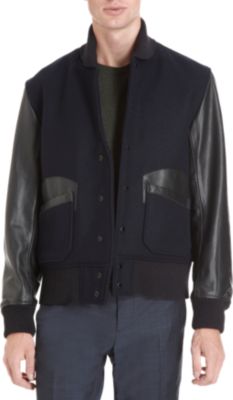 Engineered Garments - Leather Sleeve Bomber