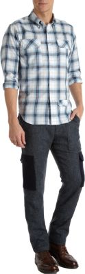 Woolrich Woolen Mills - Herringbone Cargo Trousers