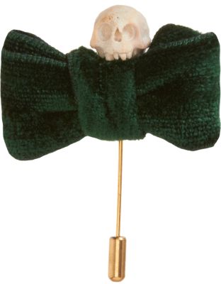 VANITIES - Bow & Skull Lapel Pin