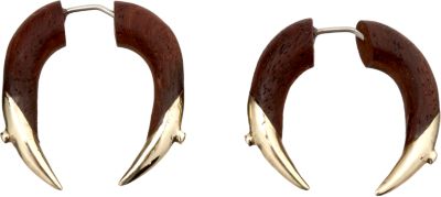 L'Agence - Wood Spike Earrings with Topaz