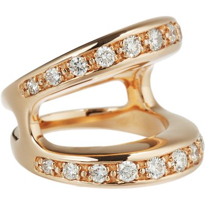 HOORSENBUHS Diamond & Rose Gold Masque Ring