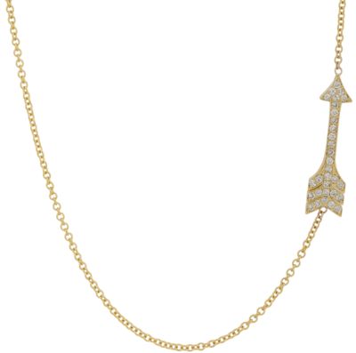 Jennifer Meyer - Pave Diamond Mini Arrow Necklace
