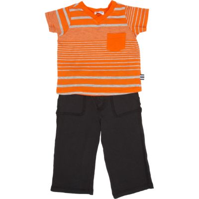 Splendid Stripe Tee and Solid Pant Set