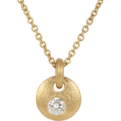 Linda Lee Johnson Diamond & Gold La Poche Chouette Necklace