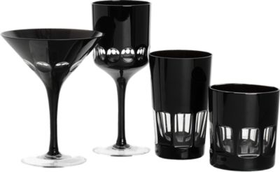 Barneys New York Black Crystal Glasses