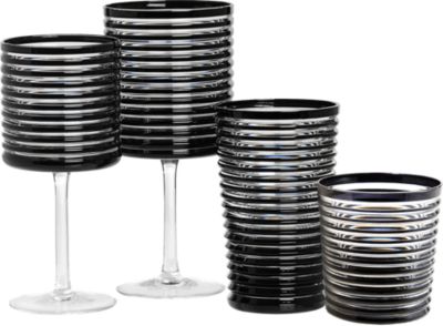 Barneys New York Black Crystal Striped Glasses