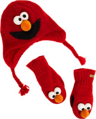 Knitwits Elmo Hat & Mittens