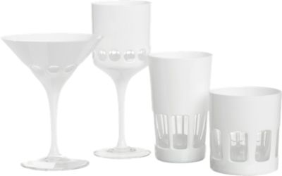 Barneys New York White Crystal Glasses