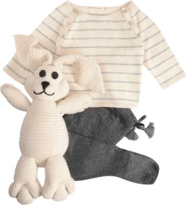 Tane Organics Gray Bunny Set