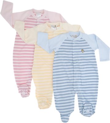 Barneys New York Raglan Striped Footies
