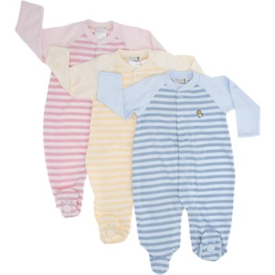 Barneys New York Raglan Striped Footies