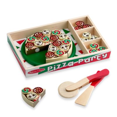 melissa & doug wooden pizza set