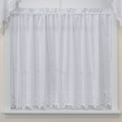 White Linen Shower Curtain JCPenney Kitchen Curtains