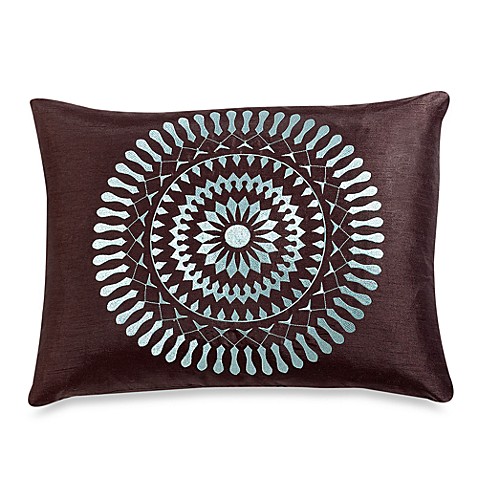 Brown Embroidered Sundial Decorative Oblong Toss Pillow - Bed Bath & Beyond