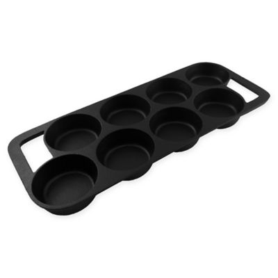 Old Mountain Pre Seasoned 10143 8 Impression Biscuit Pan, 15 3/4 Inch x 6  1/2 Inch,Black