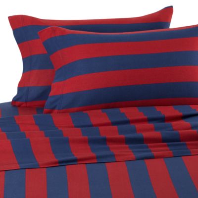 rugby pure knit jersey beech stripe queen sheet