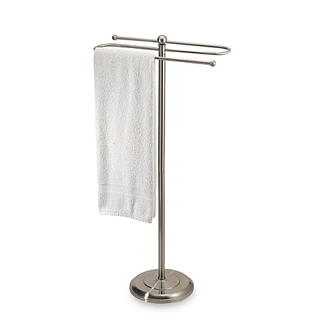 Tier Satin Nickel Towel Stand
