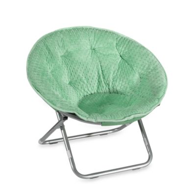 Buy Dotted Plush Saucer Chair - Green from Bed Bath & Beyond