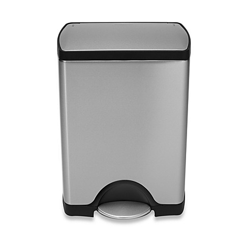 ... -Proof Rectangular 30-Liter Step-On Trash Can from Bed Bath & Beyond