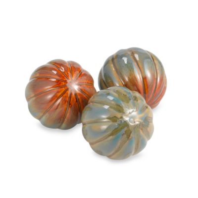 Green Ceramic Ball Decorative Home Accents (Set of 3) - Bed Bath & Beyond