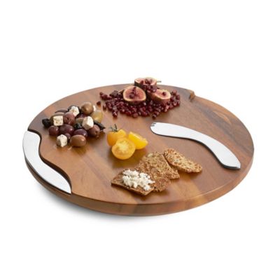 and cheese Block knife with Nambe block spreader and Spreader  with Cheese nambe Knife