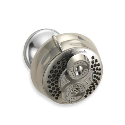 WaterpikÂ® Eliteâ„¢ Twin Turboâ„¢ Fixed Showerhead in Brushed Nickel