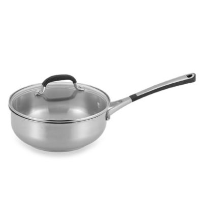 Simply Calphalon® Stainless Steel 2-Quart Covered Chef's Pan - Bed Bath